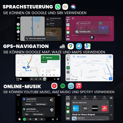 DriverView™ Drahtloser CarPlay & Android Auto Bildschirm