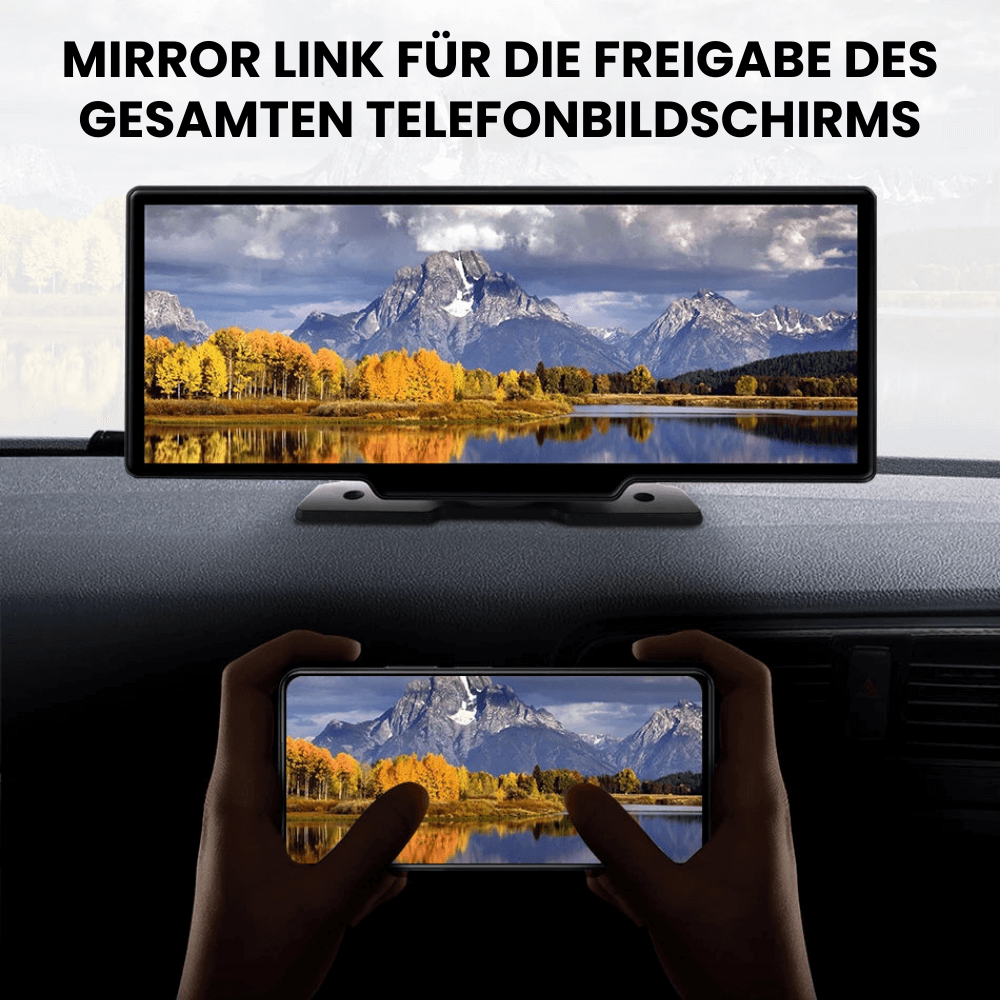 DriverView™ Drahtloser CarPlay & Android Auto Bildschirm