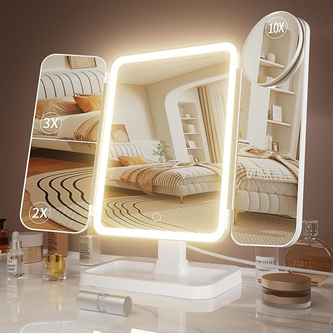 BeautiLuxe™ Foldable LED Makeup Mirror